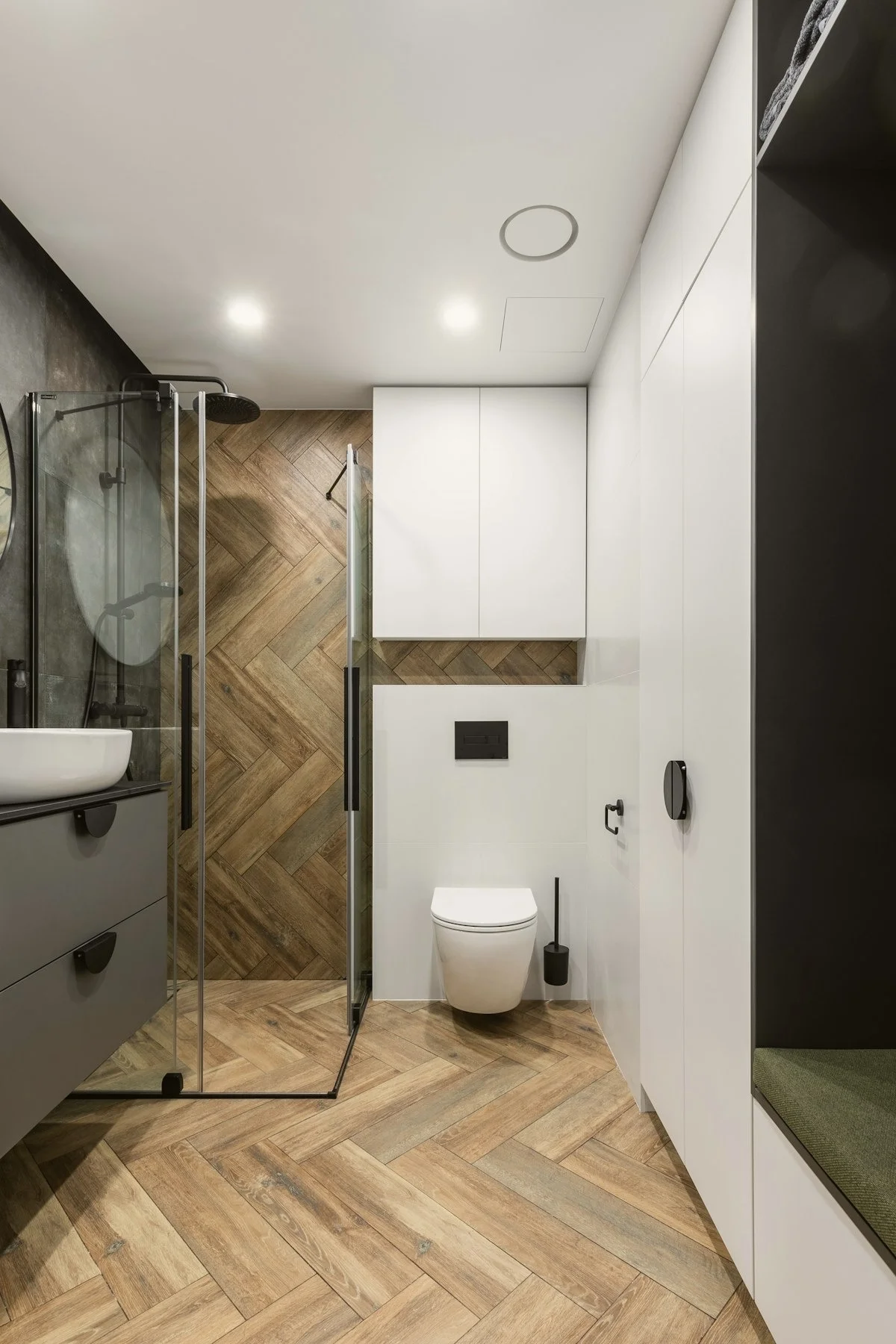 Blanco y Madera Natural